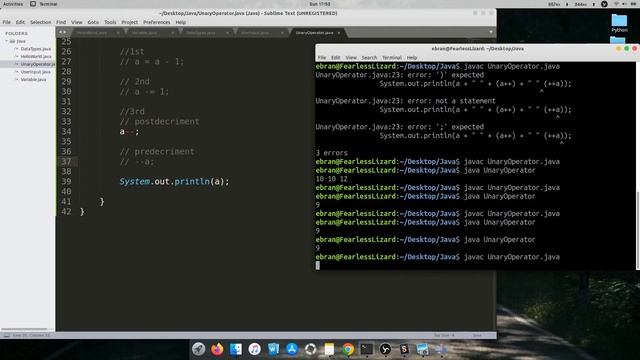 10-Decrement Operator (Unary Operator) in Java: Java beginner Tutorial in Hindi смотреть онлайн