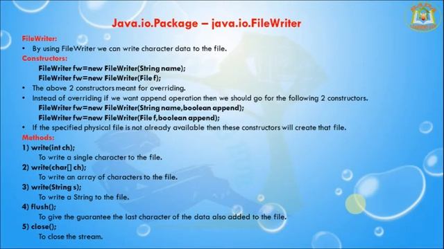 Lesson - 2 : java.io Package - FileWriter Class in Java Programming Language смотреть онлайн
