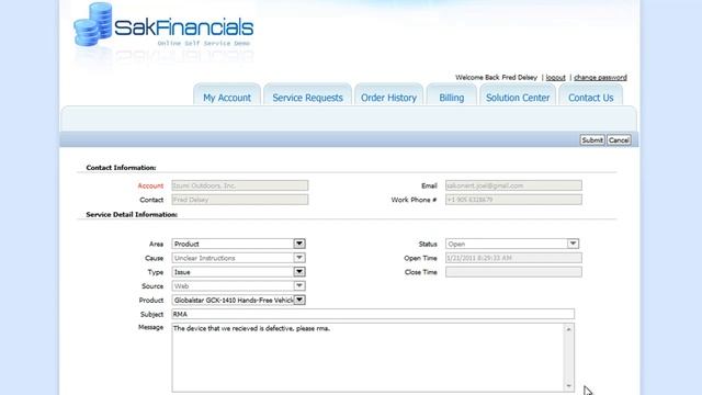 Self Service Service request смотреть онлайн