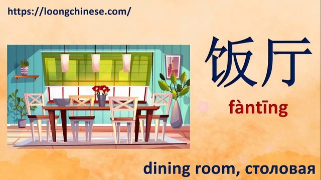 Rooms of a house in Chinese. Названия комнат по-китайски. 房间 смотреть онлайн