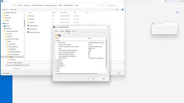 Scenario 1: DGN file saved to DWG with reference files retained смотреть онлайн