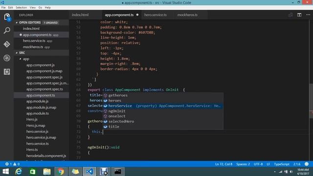 How to call or inject service into components in Angular 2 смотреть онлайн