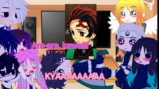 Hashiras react to nezuko and muinezu //repost demon slayer// gacha club// смотреть онлайн