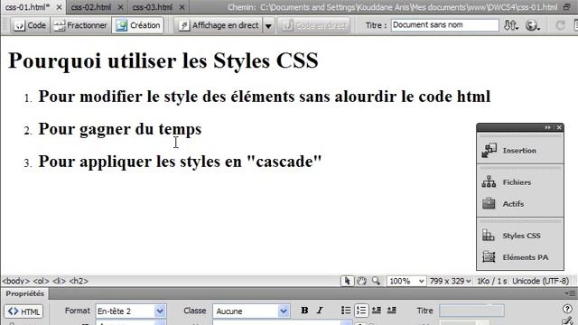 HTML CSS CMS TUTO DE BASE Pourquoi utiliser les CSS смотреть онлайн