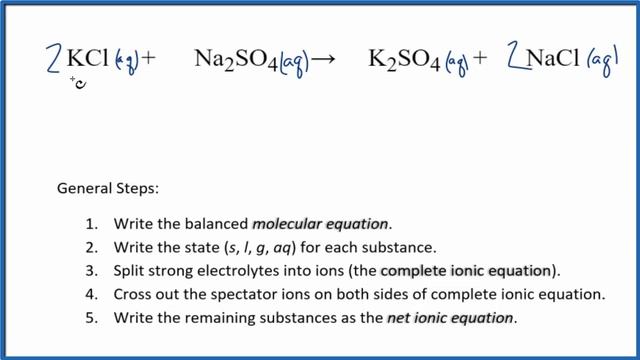 How to Write the Net Ionic Equation for KCl + Na2SO4 = K2SO4 + NaCl смотреть онлайн