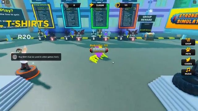 ПОТРАТИЛ 6,666,666,666,666 ЭНЕРГИИ НА 111 ПЕРЕРОЖДЕНИЙ В STRONGMAN SIMULATOR В РОБЛОКС! ROBLOX смотреть онлайн