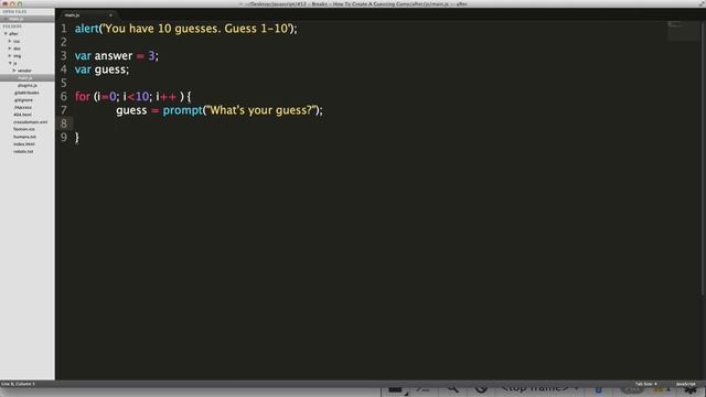JavaScript Tutorials #12 - Breaks - How To Create A Guessing Game смотреть онлайн