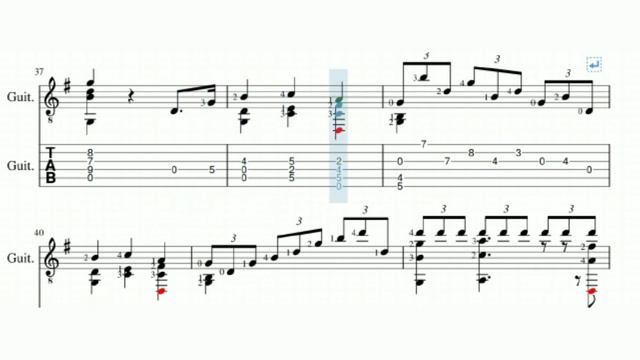 Beethoven - Minuetto ( V in G and VI in D ) transcription F Tarrega with TAB Guitar смотреть онлайн