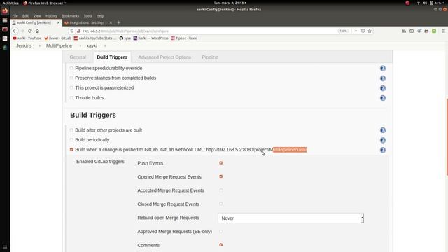 Pipeline Devops - 1.32. Jenkins : trigger GitLab смотреть онлайн