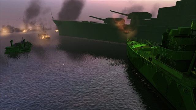 Massive Ship Battle! Green And Tan Naval Fleets Clash! Army men of WarFare! The Pacific War! смотреть онлайн
