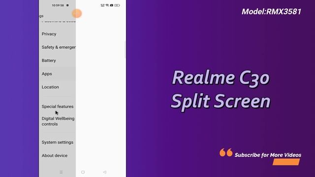 Realme C30 split screen || Split Screen mode (RMX3581) смотреть онлайн