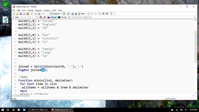 VBScript Basics, Part 61 | Join Multidimensional Array (Arrays) смотреть онлайн