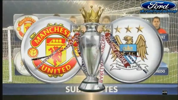 Man Utd vs Man City 25/03/2014 full match half 1 @ford.autozap