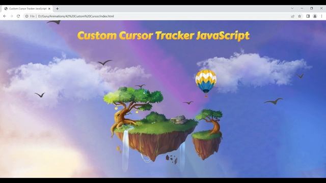 Custom Cursor Tracker Animation Using HTML CSS and JavaScript смотреть онлайн