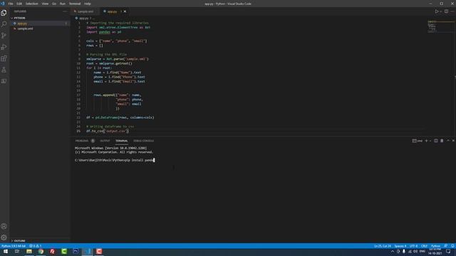 Convert XML to CSV in Python | Full Source Code | Complete Tutorial смотреть онлайн