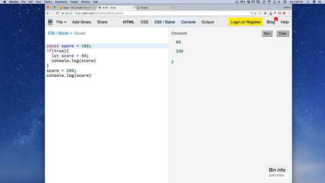 Let and const keyword with cautions Reactjs ES6 #55 смотреть онлайн