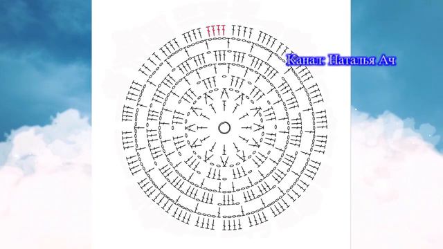 Галактический плед крючком - Схема в описании