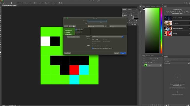How to create pixel art on Adobe Photoshop 2020 смотреть онлайн