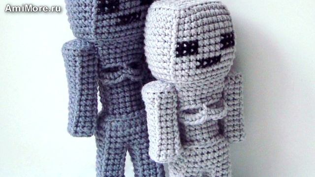 Амигуруми: схема Скелет из Майнкрафта. Игрушки вязаные крючком - Free crochet patterns. смотреть онлайн