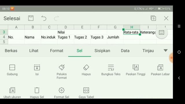 CARA MENGGUNAKAN EXCEL DI ANDROID | MEMBUAT TABEL EXCEL | WPS OFFICE | TUTORIAL смотреть онлайн