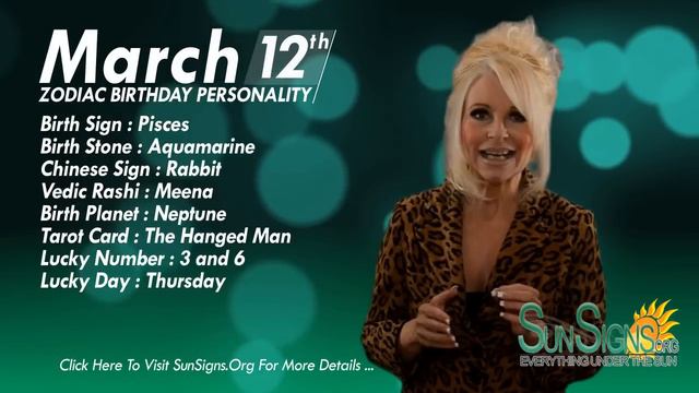 March 12th Zodiac Horoscope Birthday Personality - Pisces - Part 2