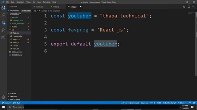 ES6 Modules Import Export in React JS in Hindi #20 смотреть онлайн