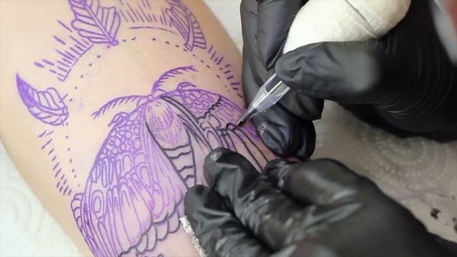 Butterfly Tattoo - Tattoo Timelapse смотреть онлайн