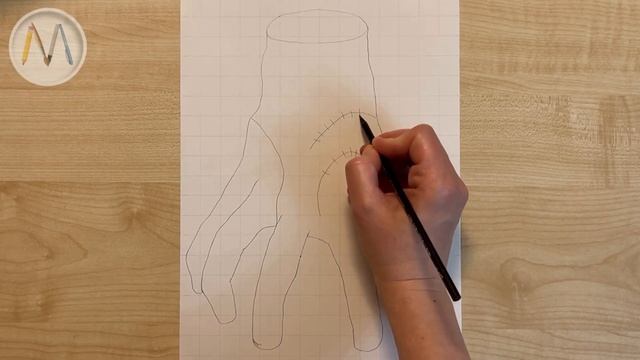 Как нарисовать ВЕЩЬ из Уэнсдей / Thing Wednesday drawing смотреть онлайн