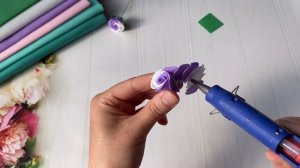 Двухцветные Розы из фоамирана Без шаблонов За 5 минут DIY Rose Flower Foam Paper / Flores de foami