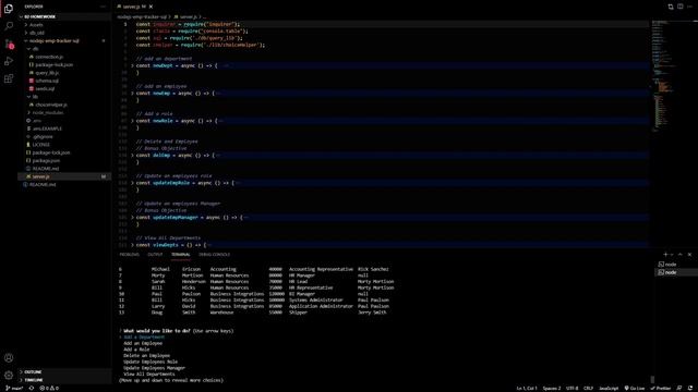SQL - Employee Tracker - Node.JS смотреть онлайн