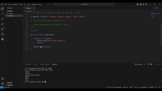 Class 08 Part 3/5 - For Of Loop in Typescript смотреть онлайн