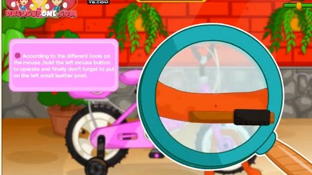 Бесплатные игры онлайн Мой маленький друг, моем велосипед игра для детей, Game for kids смотреть онлайн