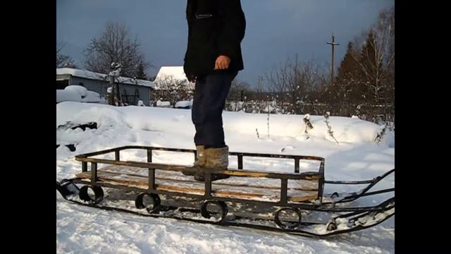 Сани для снегохода. смотреть онлайн