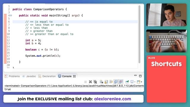How To Use Comparison Operators In Java #16 смотреть онлайн