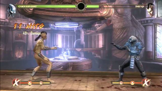 MK9 - Cyber Sub-Zero Biggest Combos смотреть онлайн