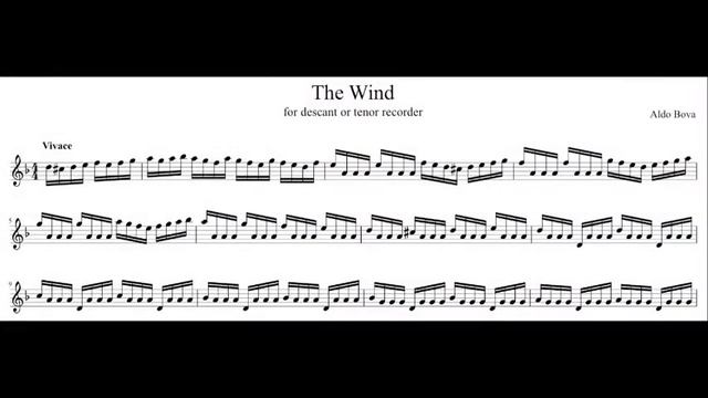 A. Bova, The Wind, for soprano recorder смотреть онлайн