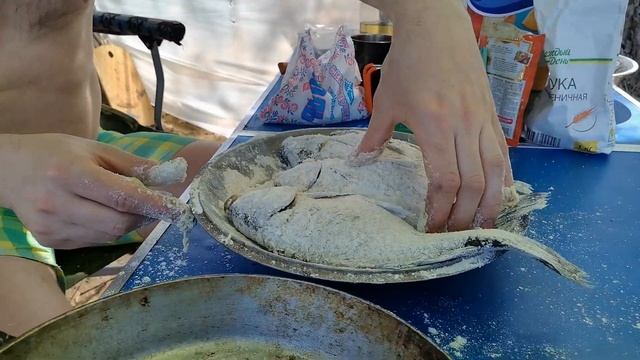 Половодье, рыбалка, жареные карасики и засолка рыбы| Поездка на Ахтубу. смотреть онлайн