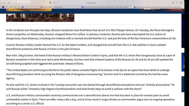 Russian fighter jet strikes/hit another American drone over Syria. Its flares hit the drone. смотреть онлайн