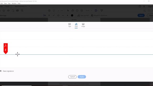 Setting Up Your Digital E-signature In Adobe Reader At The New Brunswick Community College смотреть онлайн