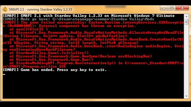 Stardew Valley SMAPI HELP! HOW DO I SOLVE THIS SHIT ERROR? смотреть онлайн