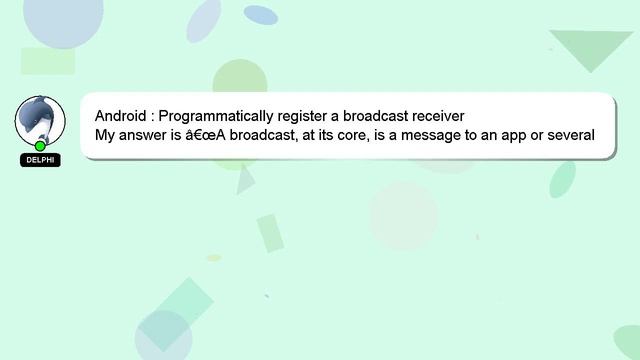 Android : Programmatically register a broadcast receiver смотреть онлайн