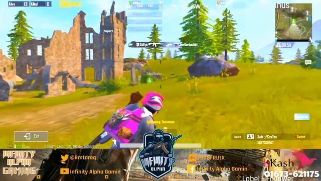 Pubg Mobile Rush Game Play Live with Infinity Alpha Gaming. смотреть онлайн