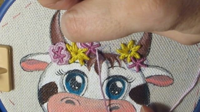 Шьем прихватку "Коровка Дуняша", часть 2. Вышивка смотреть онлайн
