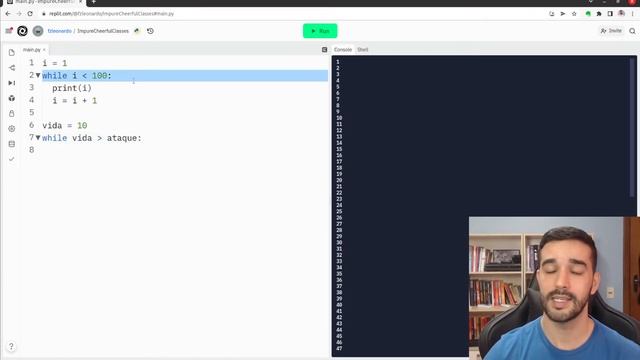 Laços Loops em python: for, while, continue, break смотреть онлайн