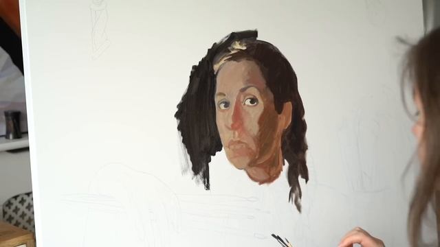 Как писать ПОРТРЕТ МАСЛОМ / Длительный портрет маслом / ART Shima смотреть онлайн