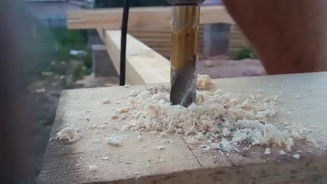 22 Сверление отверстий в брусе ростверка смотреть онлайн