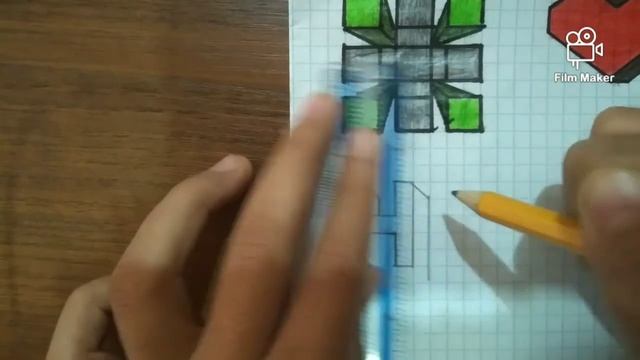 Как нарисовать 3d рисунок: 3часть рисуем букву ен H смотреть онлайн