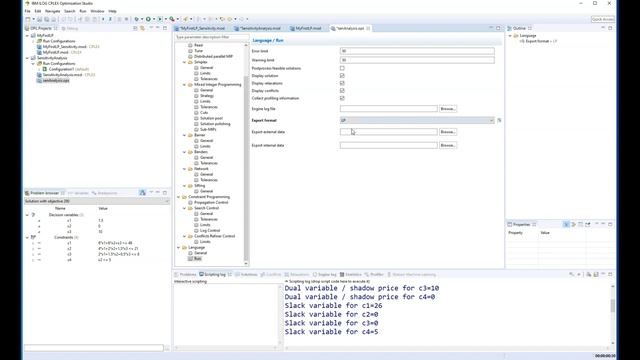 Performing a Sensitivity Analysis in CPLEX (Optimization Studio & Interactive Optimizer) смотреть онлайн