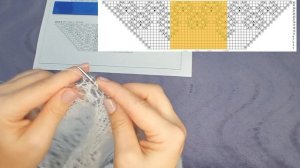 Шаль "Цветы мелиссы" | Подробный МК | Часть 3