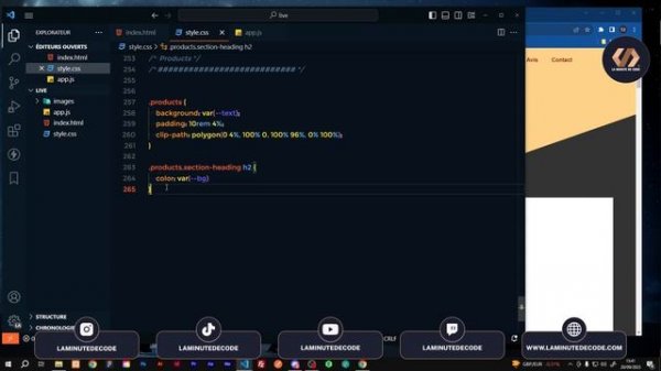 Coder une landing page responsive en HTML, CSS et Javascript #05 (CakyShop)